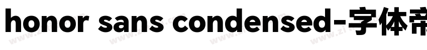honor sans condensed字体转换